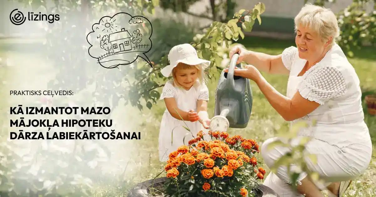 bilde mājokļa kredīts dārza mājai un teritorijas labiekārtošanai