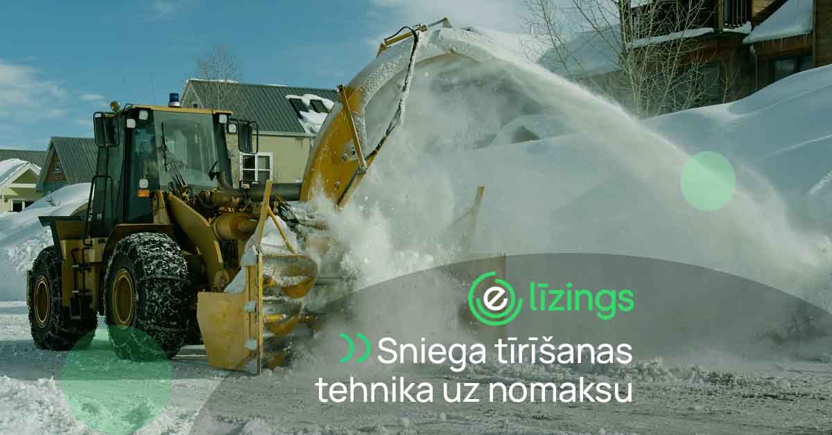 bilde sniega tīrīšanas tehnika uz nomaksu